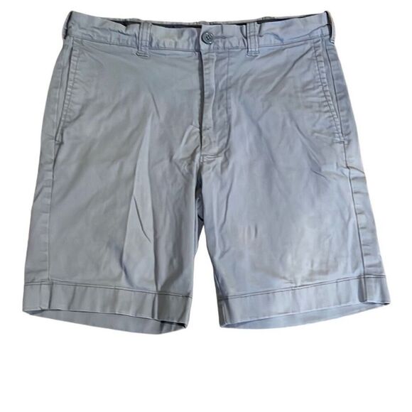 J Crew Flex Chino Men’s Size 30 Lt Grey Flat Front Shorts with Belt Loops - Picture 1 of 7